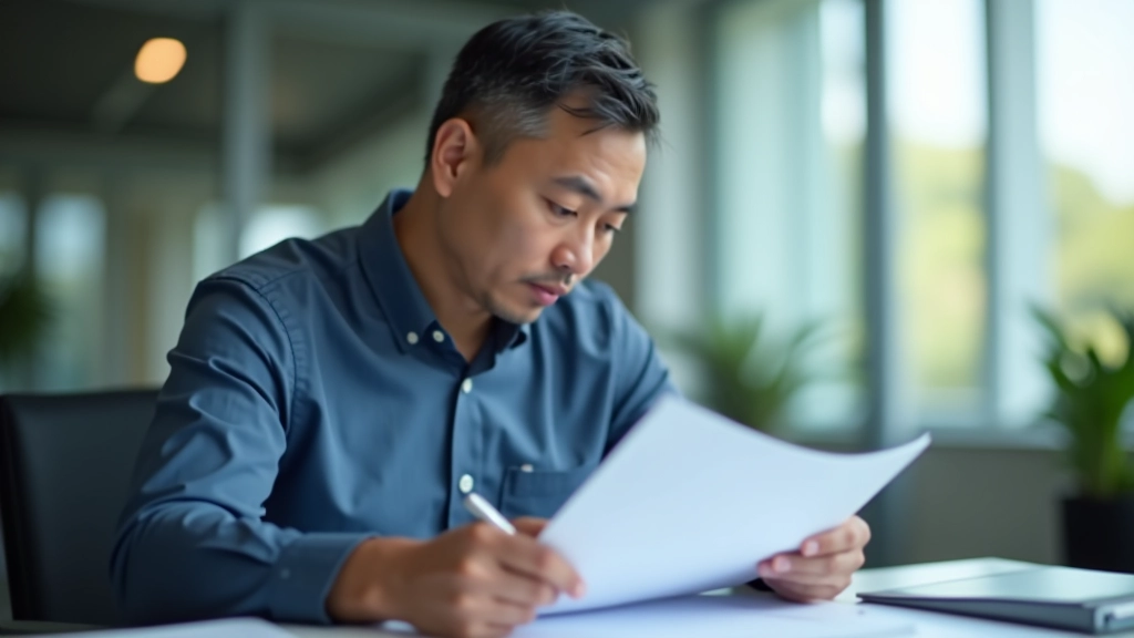 Business owner reviewing payroll and wage calculation documents