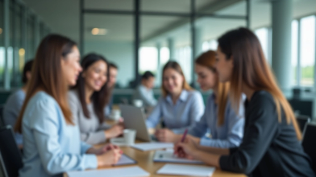 Diverse group of professional workers in office environment